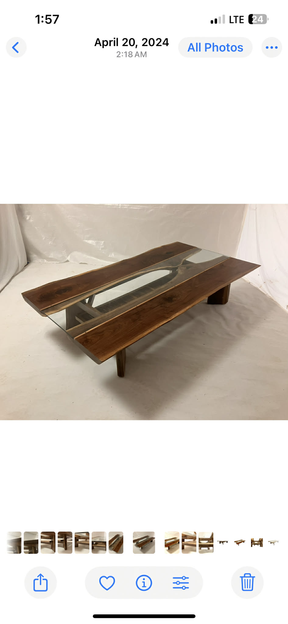 Live edge slab